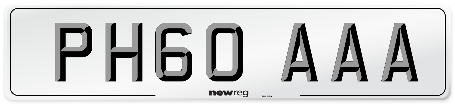 PH60 AAA Number Plate from New Reg